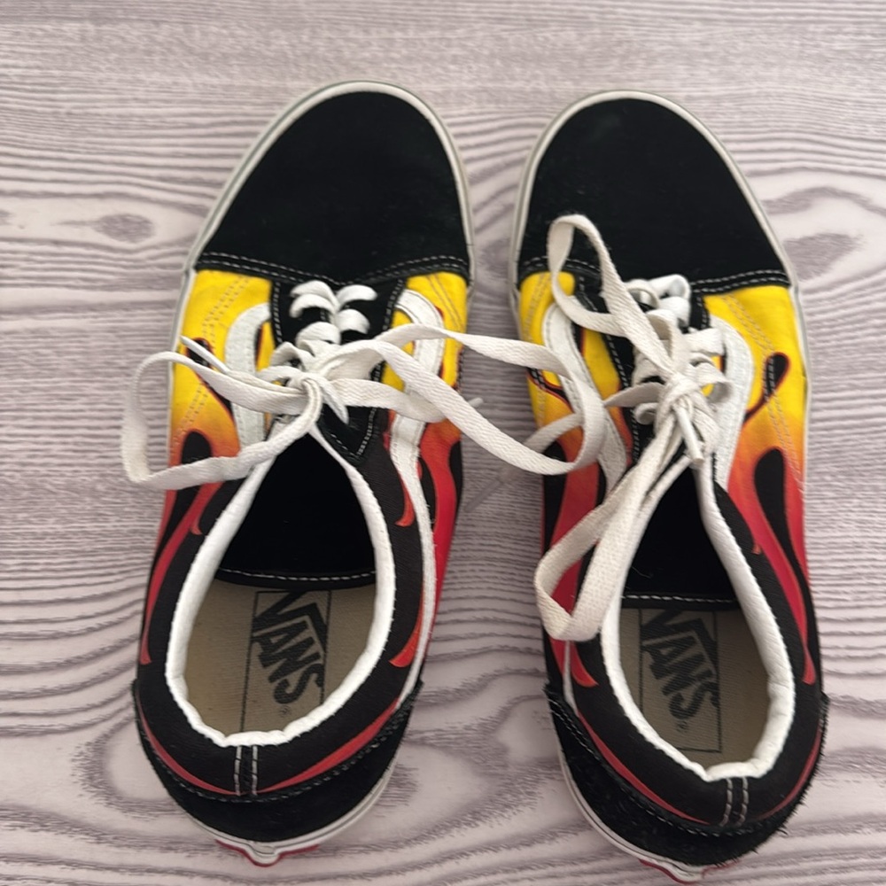 Bold Flame Design Sneakers